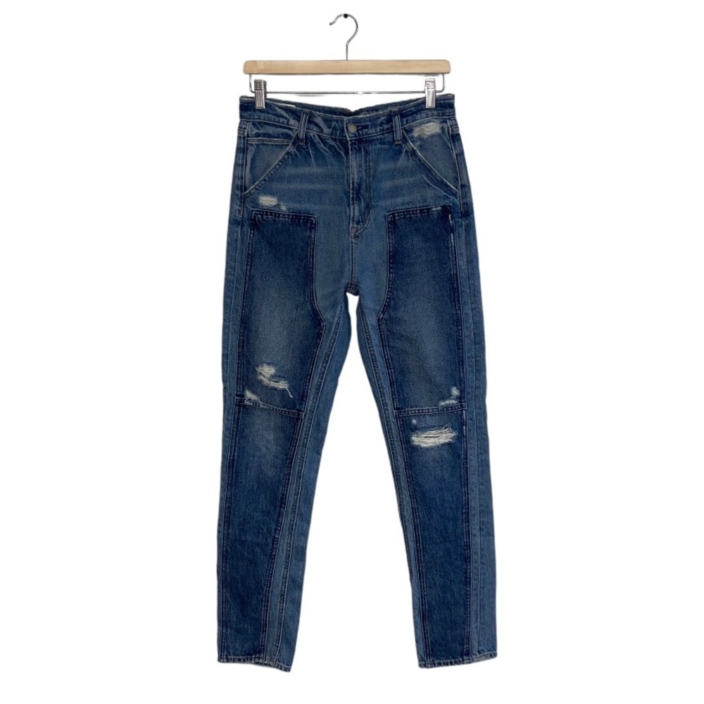 GAP Workforce Collection High Rise Distressed Jeans Women's Size 27‎ Tall Denim